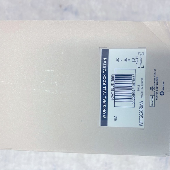 Hunter Original Tall Rain Boots in Rock Tartan Size 9 NWT - Picture 7 of 9